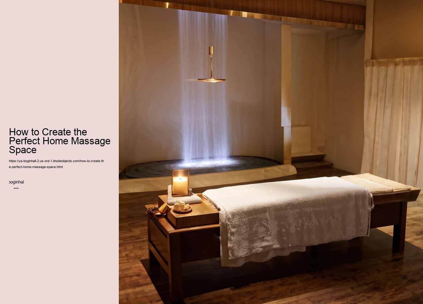 How to Create the Perfect Home Massage Space